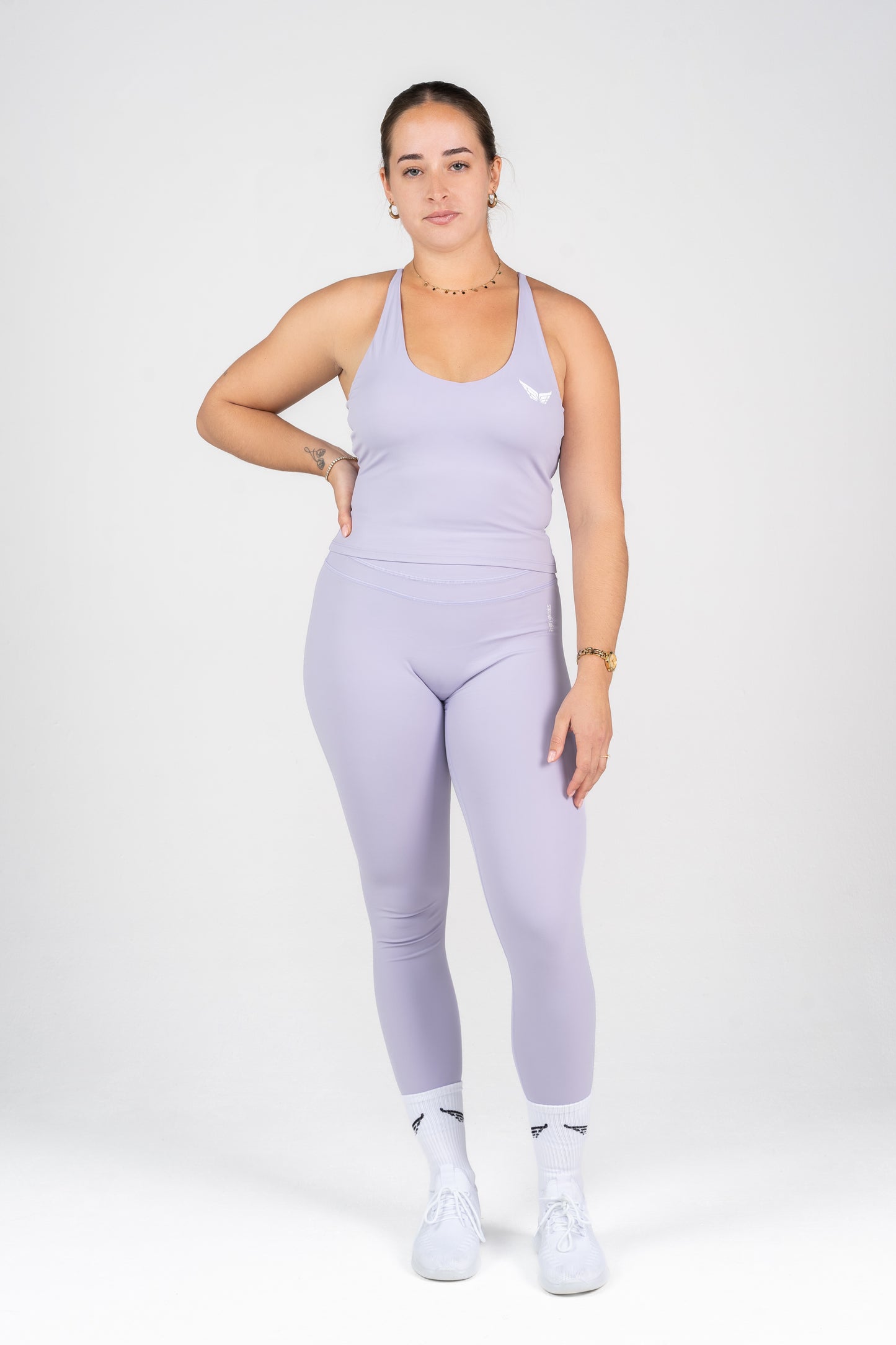 Strive Cross Back Top - Lavender Purple