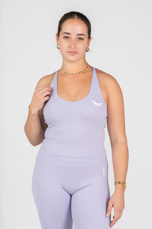 Strive Cross Back Top - Lavender Purple