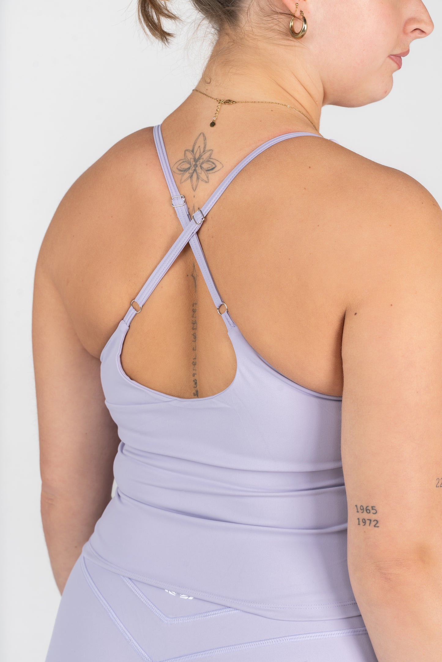 Strive Cross Back Top - Lavender Purple