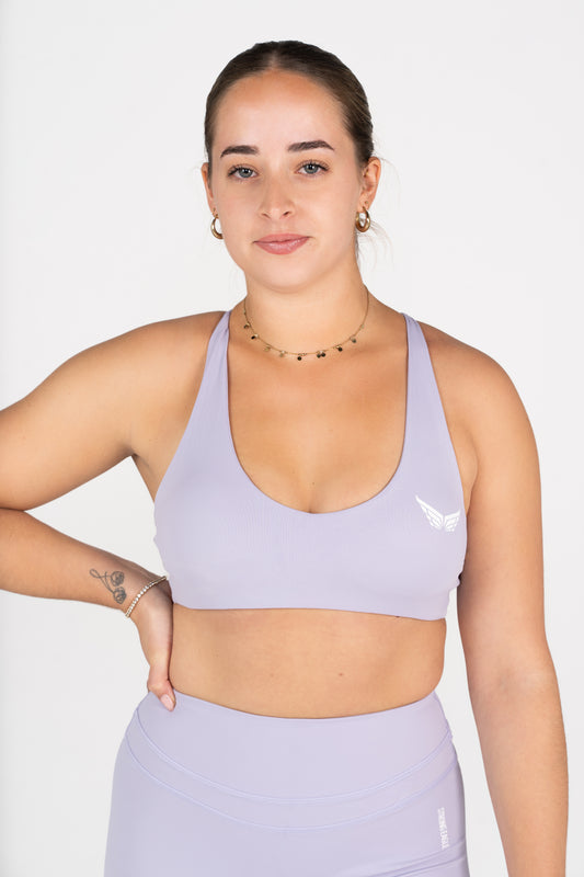 Strive Crossed Bra - Lavender Purple