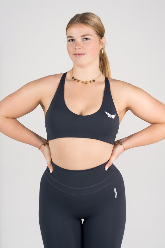 Strive Crossed Bra - Sky Grey