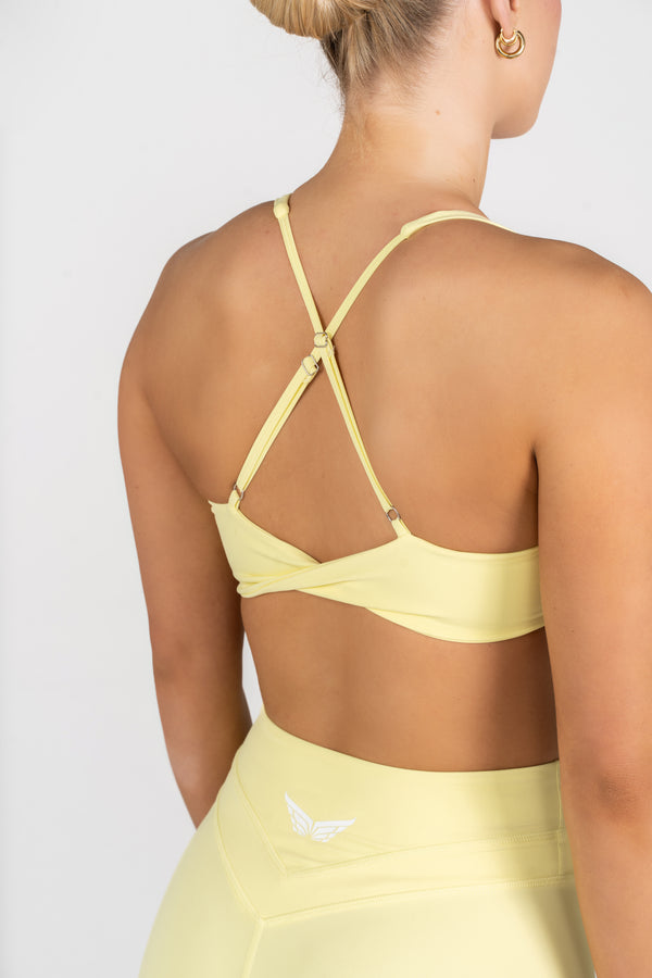 Strive Crossed Bra - Butter Yellow