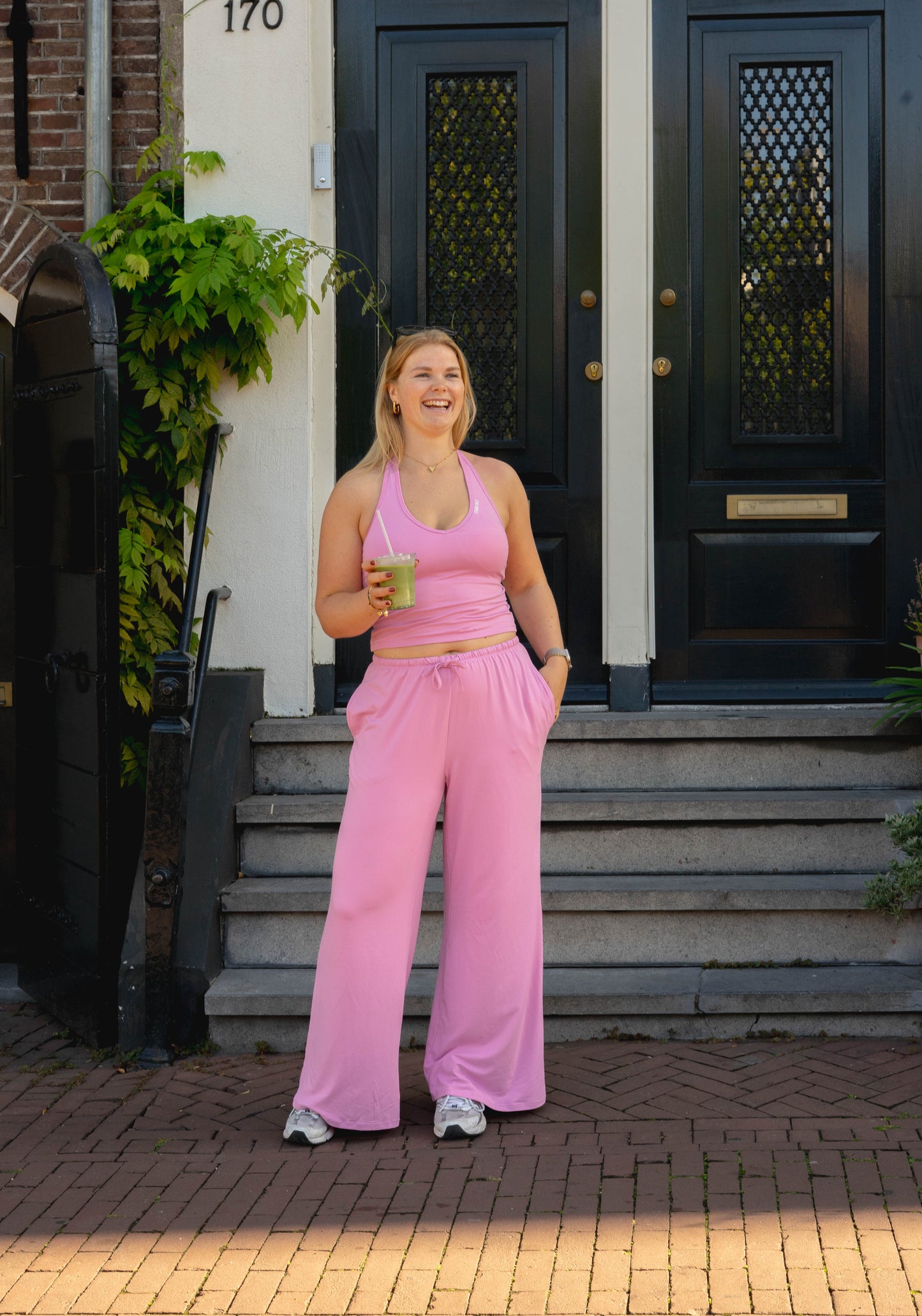 Flow Straight Leg Pants - Blush Pink