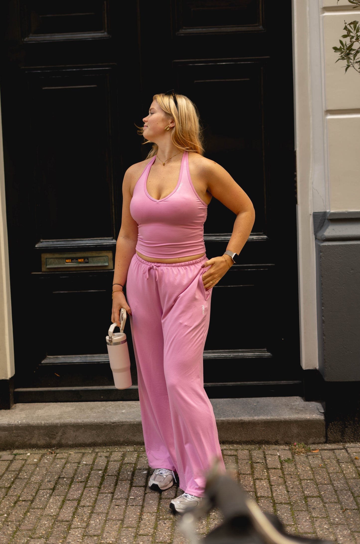 Flow Straight Leg Pants - Blush Pink