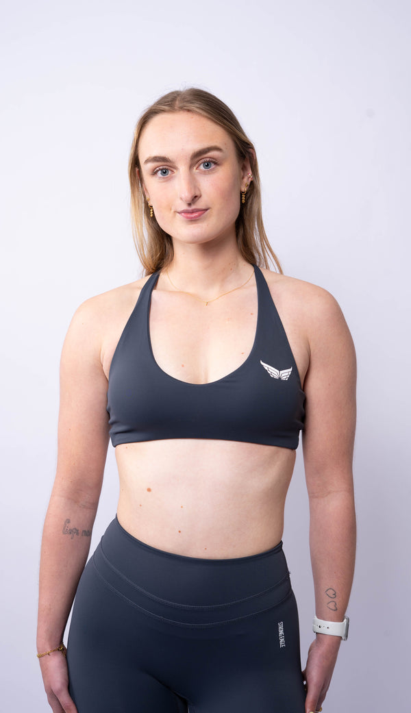 Strive Crossed Bra - Sky Grey
