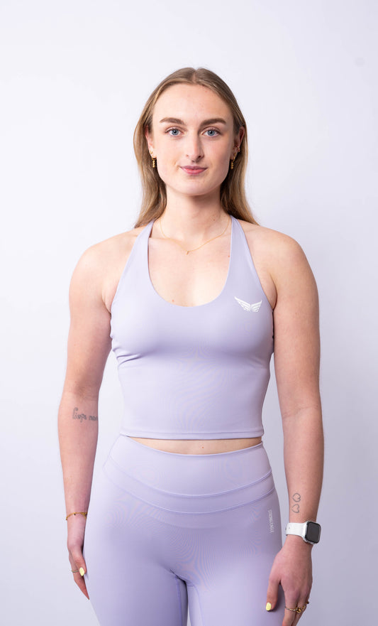 Strive Cross Back Top - Lavender Purple
