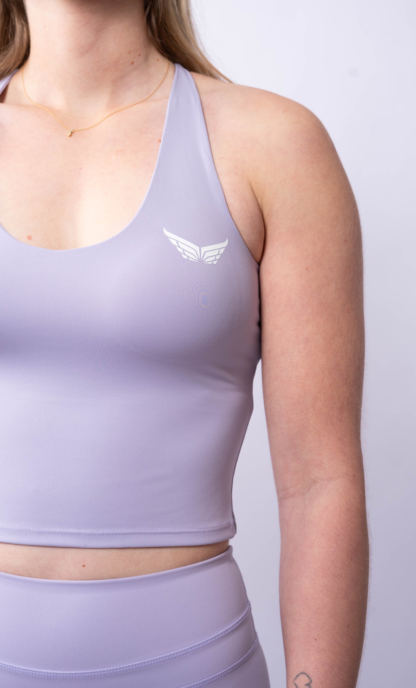 Strive Cross Back Top - Lavender Purple