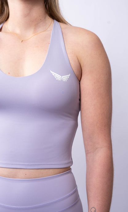 Strive Cross Back Top - Lavender Purple