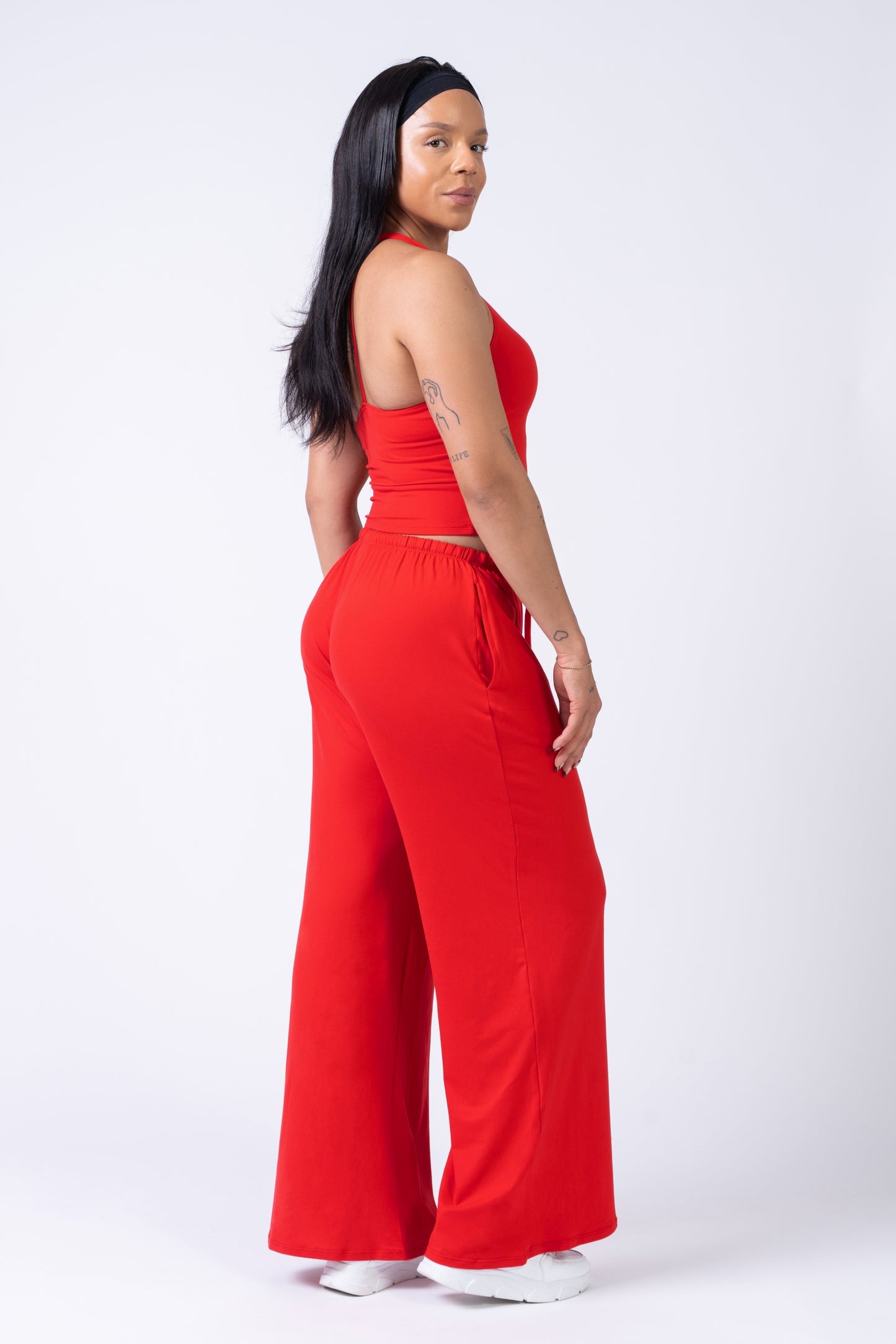 Flow Straight Leg Pants - Candy Red