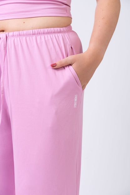 Flow Straight Leg Pants - Blush Pink