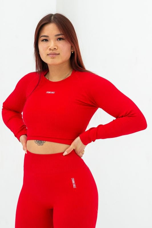 Form Long Sleeve Top - LOVELY RED